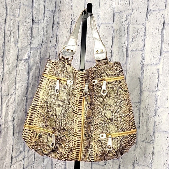BOA PRINT‎ Many Zippers Large Tote Bag - Picture 1 of 11
